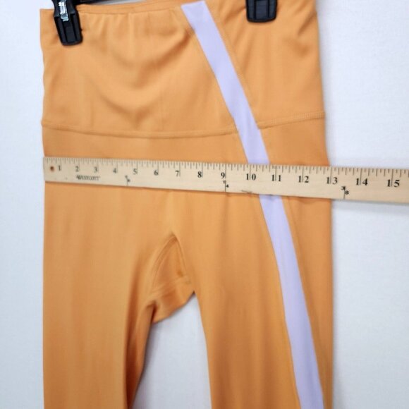 Reebok Women's Tights WOR Big Logo Size Small Workout Comfort Training Orange - Picture 14 of 16